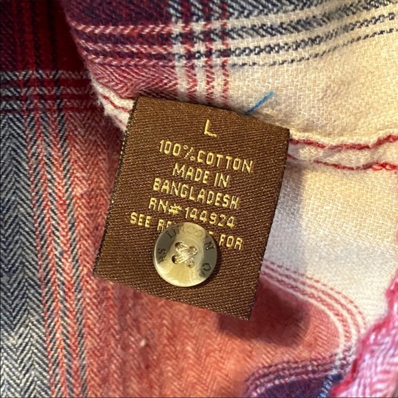 Lincoln Outfitters Red Flannel Button Down - Picture 7 of 8